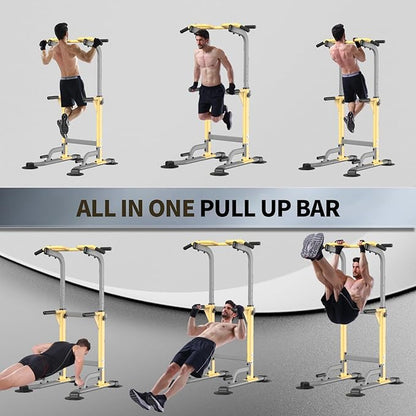 Pull Up Dip Station For Home Gym Strength Training Fitness Workout Station Chin-Ups Push-Ups Pull-Ups Dip-Ups 330LBS T055CDC