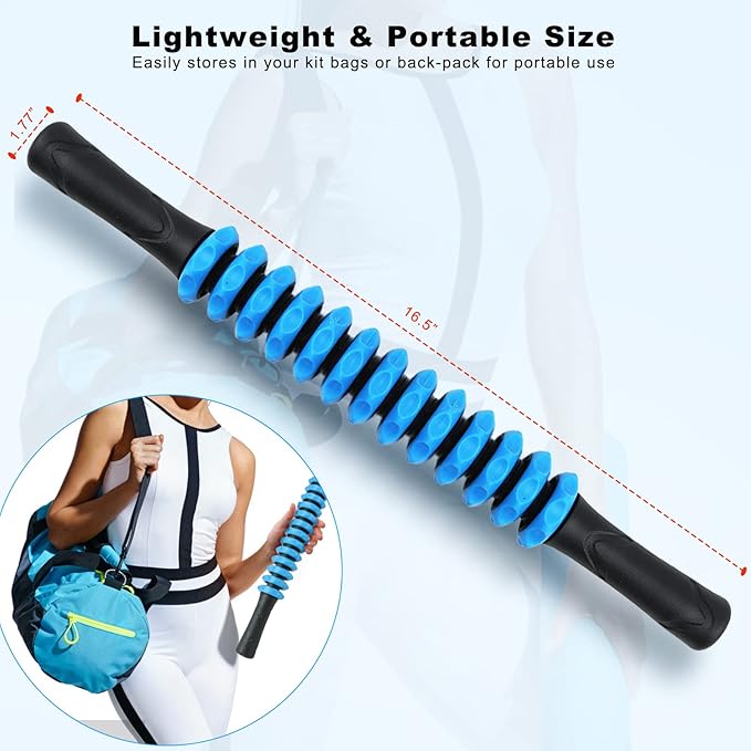 ZanLLW Muscle Roller Stick, Deep Tissue Massage Stick for Athletes, Therapy Muscle Stick for Runners, Lipo Stick for Relief Muscle Soreness, Fascia, Trigger Points, Help Calf, Leg, Back Recovery