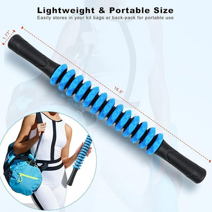 ZanLLW Muscle Roller Stick, Deep Tissue Massage Stick for Athletes, Therapy Muscle Stick for Runners, Lipo Stick for Relief Muscle Soreness, Fascia, Trigger Points, Help Calf, Leg, Back Recovery