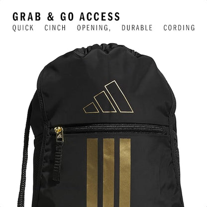 adidas Alliance Sackpack – Drawstring Backpack for Sports, Small Gym Bag