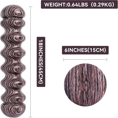High-Density Foam Roller for Deep Muscle Massage of Legs & Back, Releases Muscle Pain, Pilates Fitness Yoga Pillar （Purple Wave）