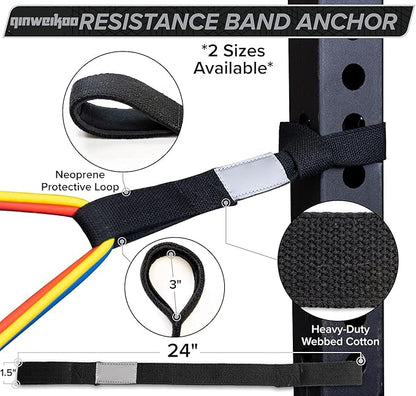 Heavy Duty Resistance Band Anchor for Resistance Band, Exercise band,Fitness Accessories(Anchor Strap,Door anchor with Clips).