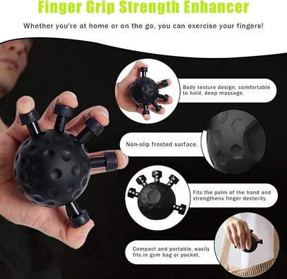 Finger Grip Strengthener, Finger Strength Trainer, Grip Strength Trainer Ball, Adjustable Hand Grip Strengthener, Silicone Grip Strength Trainer