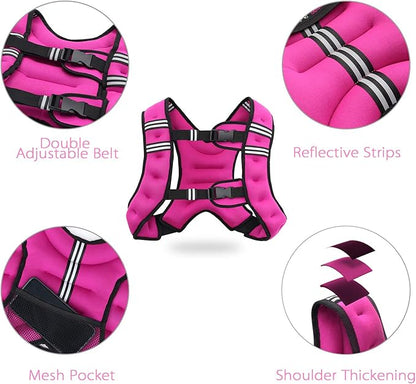 VIVITORY Weighted Vest Workout Equipment, 11lbs/18lbs Body Weight Vest for Men, Women, Strength Training, Running, Fitness, Muscle Building, Weight Loss, Weight lifting