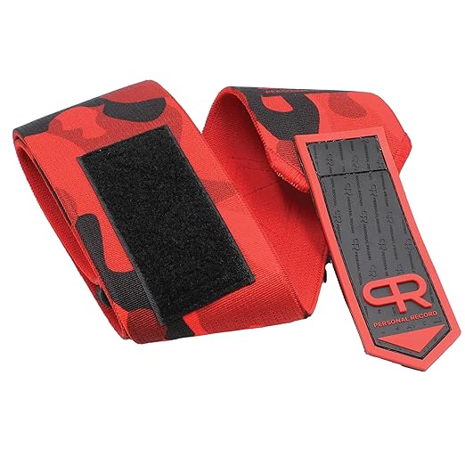 Elbow Wraps for Weightlifting - Heavy Duty Construction, 25% More Elasticity, Reinforced Stitching, Extra Wide Fastener, Easy to Adjust, (Red Camo)