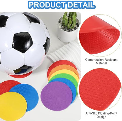 PATIKIL Spot Markers, Non-Slip Floor Dots Agility Markers Flat Field Cones Poly Dots
