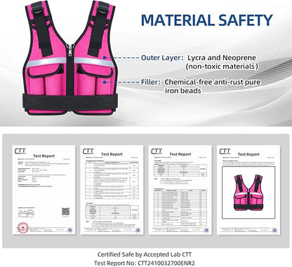 Sportneer Adjustable Weighted Vest Weights: 2-18 lbs/2-40 lbs Washable Weight Vest for Walking 16 In 1 Fast Adjust Rucking Vest for Women and Men Home Gym Running Jogging Strength Training Vests