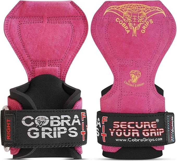 Cobra Grips PRO Weight Lifting Gloves Heavy Duty Straps Alternative with Power Lifting Hooks Padded Wrist Support for Deadlifts & Bodybuilding