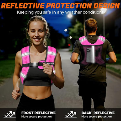 Weighted Vest for Woman Man 5lb/6lb/8lb/12lb/15lb/20lb/25lb/30lb Weighted Vest for Walking, Strength Training Weight Vest with Adjustable Buckle Detachable Phone Pouch for Running Workout