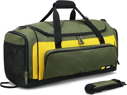MIER Large Gym Bag for Men Sports Duffle Bag with Shoe Compartment 60L Lightweight Duffel Bags for Workout Fitness Travel, Blue