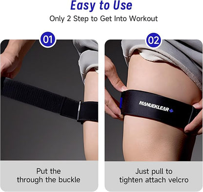 MANUEKLEAR Blood Flow Restriction Bands for Women Glutes Leg, Booty Bands for Women Butt Lift, BFR Occlusion Thigh Bands for Workout Squat Hip Building
