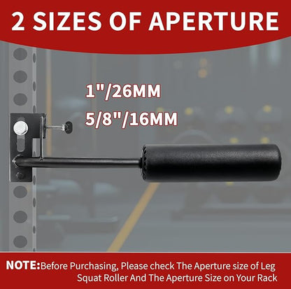 Nordic Leg Roller Attachment for Power Rack, Bulgarian Split Squat Roller, Hamstring Curl ,Core Workout Equipment Home Gym Workout Accessories for Squat Rack Accessories