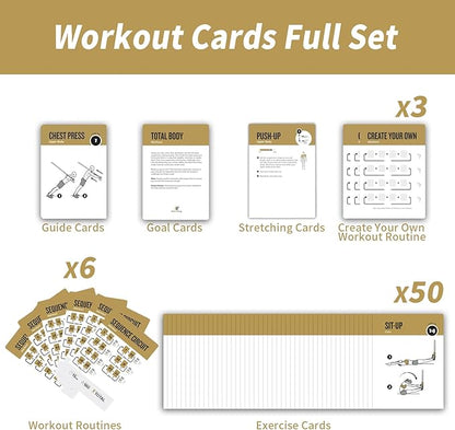 Suspension Workout Cards, 62 Exercises Cards Deck Large Size 5" x 3.5" Fitness Cards for Women & Men, Beginner Fitness Guide to Training Exercises at Home or Gym (Suspension, Vol 1)