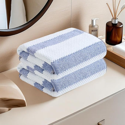 2-Pack Microfiber Bath Towels (27x54 Inches) - Ultra Soft & Quick Dry, 3X Absorbency, Lightweight for Gym, Yoga, Travel & Spa - Perfect for Home, Fitness & Post-Workout