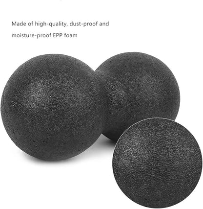 VINGVO Peanut Massage Ball, 24x12cm EPP Sports Massager Fitness Yoga Ball Massage Ball for Back Massage Acupuncture Points Massaging Equipment for Massaging Neck, Arms, Calves (Black)