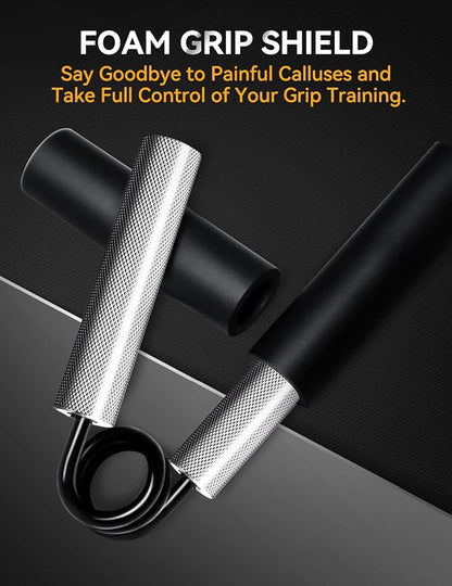 Grip Strength Trainer 4 Pack, 100LB-250LB Hand Gripper Strengthener, Non-Slip Heavy-Duty Forearm Strengthener, Hand Gripper for Muscle Building and Hand Rehabilitation Exercising with Gift Box