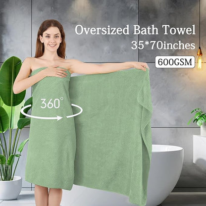Microfiber Towel 35x70 Inches - Ultra Soft & Quick Dry, Lightweight Bath Towel for Gym, Travel, Spa, Beach, Yoga | Hotel Grade