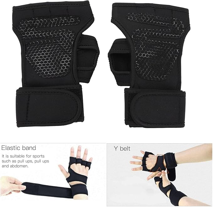 Workout Gloves for Men Gym Weight Lifting Gloves with Wrist Wrap Support Full Palm Protection Gym Gloves Exercise Fitness Training Gloves