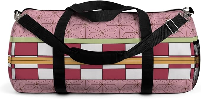 Anime Gym Bag for Women Men - Large Capacity Waterproof Workout Fitness Travel Sports Bags Fashion Street Camping ExpandaCLe Carry On Duffle Bag For Couple (Pink Nzka) PTY