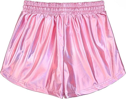 Perfashion Women's Metallic Shorts Summer Sparkly Hot Outfit Shiny Short Pants