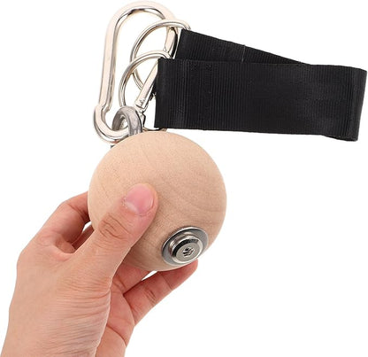 HEMOTON Wooden Pull up Grip Strength Trainer with Hand Exercise Balls Sturdy Strength Training Bars for Arm and Grip Power for Rock Climbing and Fitness Workouts