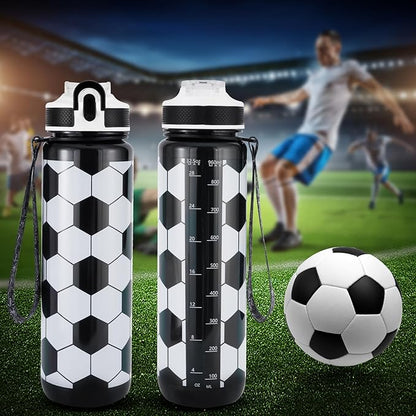 EYQ 32 oz Water Bottle with Time Marker, Carry Strap, Leak-Proof Tritan BPA-Free, Ensure You Drink Enough Water for Fitness, Gym, Camping, Outdoor Sports