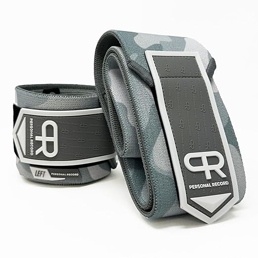 Elbow Wraps for Weightlifting - Heavy Duty Construction, 25% More Elasticity, Reinforced Stitching, Extra Wide Fastener, Easy to Adjust, (Snow Camo)