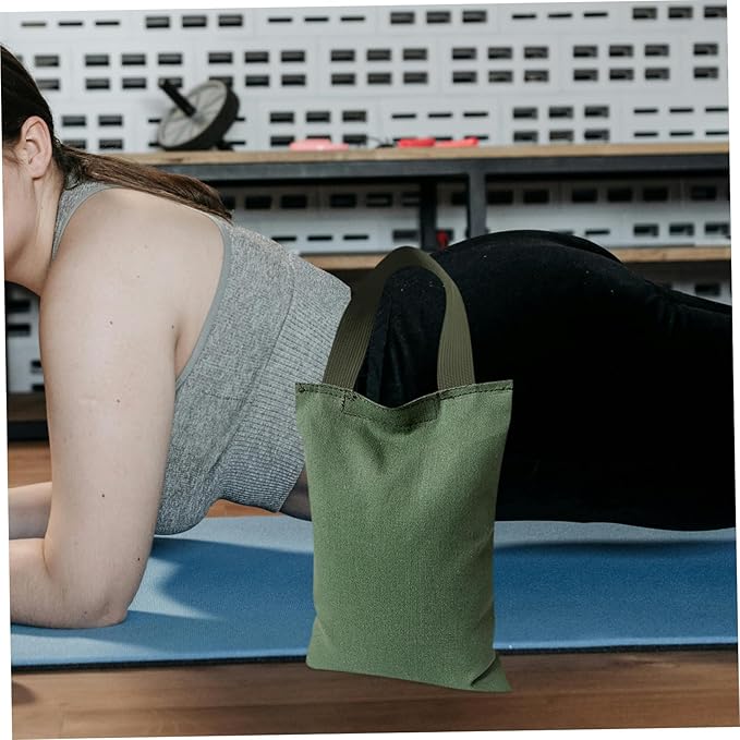 2Kg Weighted Sandbag for Yoga Fitness Empty Canvas Bag with Handle Weight for Training Exercises Durable Easy to Clean Sandbag Tools for Weight Training