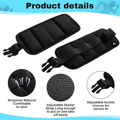 2 Pairs Ankle Wrist Weights for Land or Aquatic Exercise Aqua Cuffs Aqua Aerobics Fitness Bands for Ankle and Wrist Adjustable Weights for Swimming Pool Workout Equipment