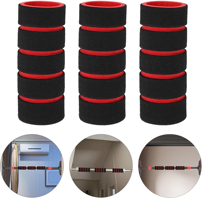 Pull-up Bar Handle Covers 3pcs Foam Sleeve Pads 100mm Anti-Skid Barbell Pad for Door Frame Pull-up Bars Fitness Equipment Protection Grip