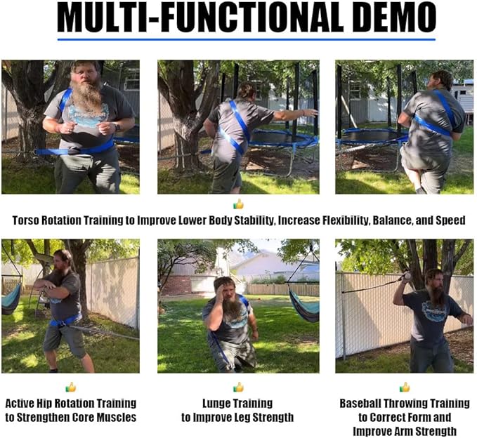 Core & Hip Belt Resistance Band for Baseball & Softball Training