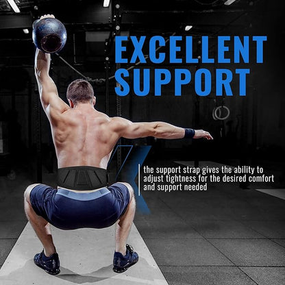 Weight Lifting Belt for Men and Women, 6 Inch, Bodybuilding & Fitness Back Support for Cross Training Workout, Squats, Lunges