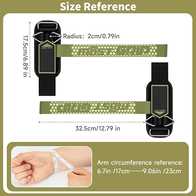 Drip Glue Non-Slip Wrist Straps for Weightlifting, 2-in-1 Lifting Straps with D Rings for Cable Machine Workout, 10mm Neoprene Padded Wrist Wraps for Weight Lifting Deadlift
