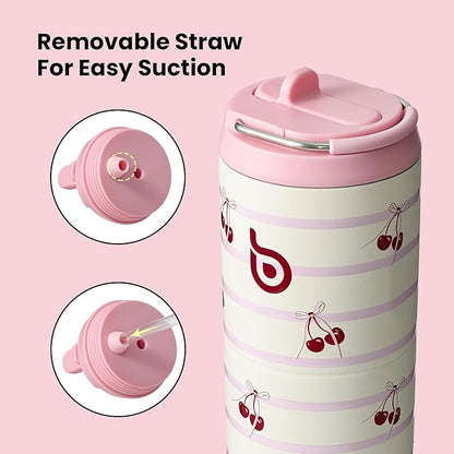 BOTTLE BOTTLE Insulated Water Bottle 24oz with Straw Lid and Handle for Sports Travel Gym Stainless Steel Water Bottles Double-Wall Vacuum Metal Leak Proof BPA-Free