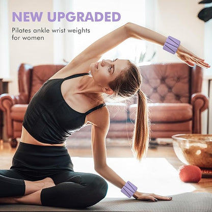 Wrist Weights, Ankle Weights for Women Men, Adjustable Wrist Weighted Bracelet for Home Gym Workout, Running, Yoga, Exercise, Strength Training