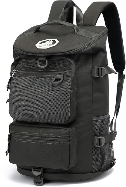 Kalesi Gym Duffle Bag Backpack 4-Way Waterproof with Shoes Compartment for travel Sport Hiking laptop (gray)