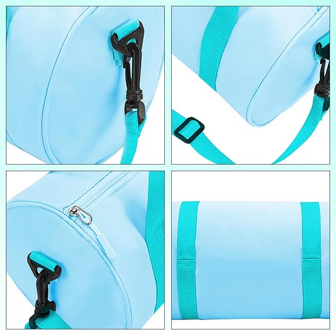 Small Gym Bag for Women Lightweight Mini Sport Bag Gym Tote Bag Duffle Pack for Workout Yoga Swimming Dance(SkyBlue)