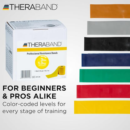 THERABAND Resistance Band, Special Heavy, 50-Yard Roll, Elastic Band for Exercise
