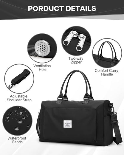 Gym Bag Womens,Travel Duffel Carry on Bag Sport Tote Bag Weekend Overnight Bag