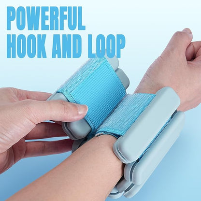 Sportneer Wrist & Ankle Weights for Women Men - 1 Pair (1 lb/2 lb Each) | Adjustable Weighted Bracelet Silicone Bangles for Yoga, Dance, Pilates, Cardio, Aerobics, Gym, Pool Exercises and Jogging