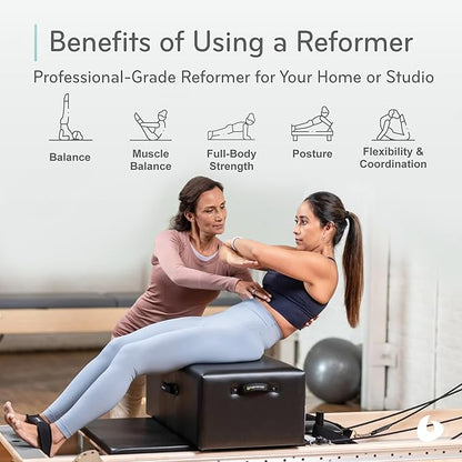 Balanced Body Clinical Pilates Reformer with Infinity Footbar, Pilates Exercise Equipment, Workout Equipment for Home or Studio