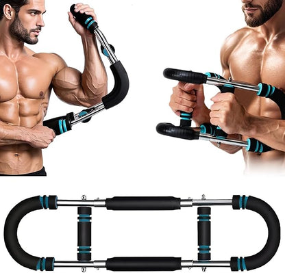 Twister Arm Trainer, 66-110lb Adjustable Fitness Equipment, Chest Workout Equipment for Men, Portable Detachable Upper Body Forearm Strengthener Shoulder Arm Exerciser for Home Gym