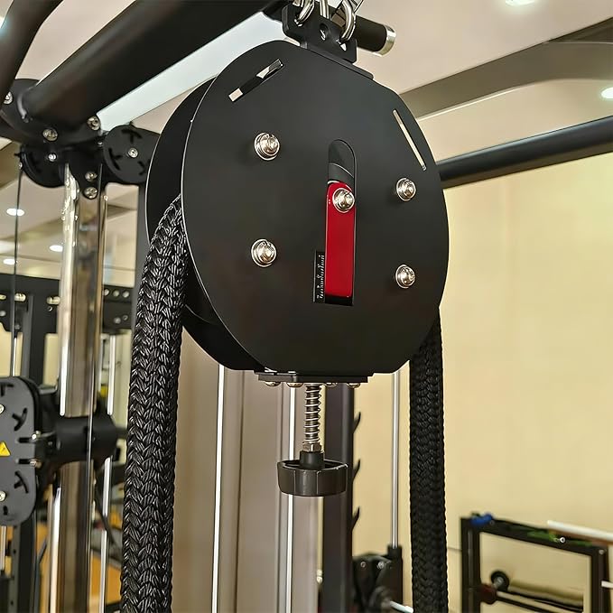 Endless Rope Trainer, Portable Cable Pulley Machine for Home Gym, Adjustable Resistance System - Full Body Workout Equipment for Arms, Back, Grip Strength & Core Coordination