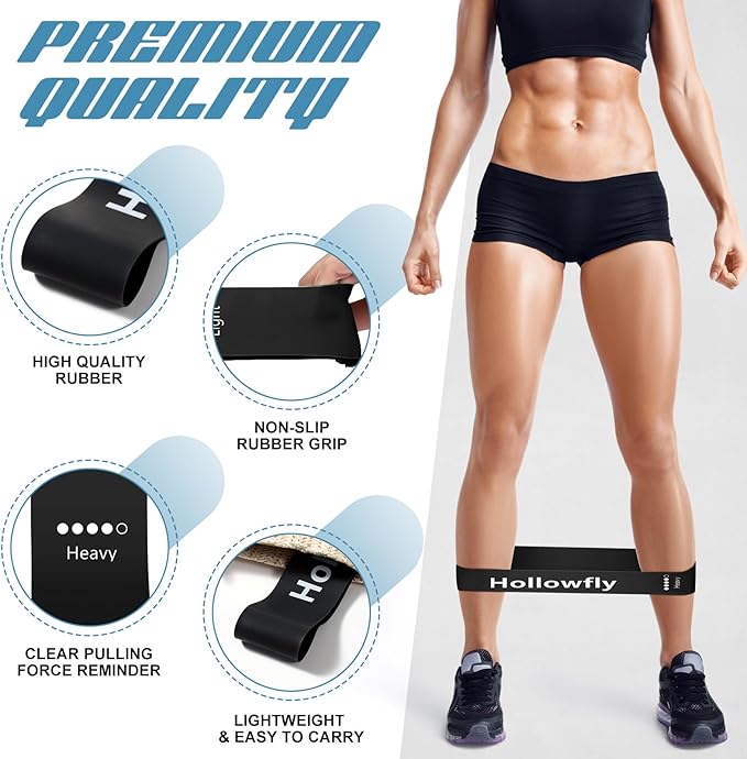 30 Pcs Latex Resistance Loop Exercise Bands for Booty Workout Stretch Exercise Band Non Slip for Legs Squat Resistance Loop Women Men Starter Butt Hip Thigh Fitness