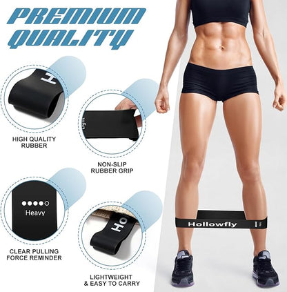 30 Pcs Latex Resistance Loop Exercise Bands for Booty Workout Stretch Exercise Band Non Slip for Legs Squat Resistance Loop Women Men Starter Butt Hip Thigh Fitness