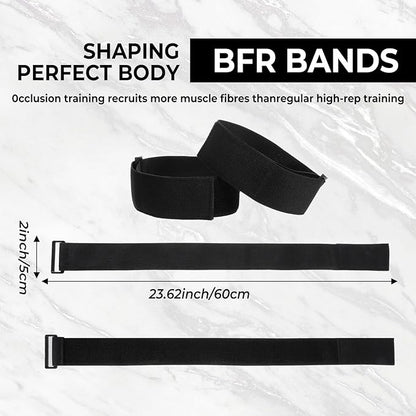 2 Pcs Occlusion Bands Glutes Hip Building Blood Flow Restriction Bands BFR Bundle Booty Bands Best Fabric Resistance Bands for Women Exercising Your Butt Squat Thigh Fitness