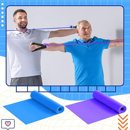 2 Pcs Resistance Band with Handles Chair Exercise Equipment for Seniors Physical Therapy Band Gifts for Elderly Women Rehab, Physical, Grandma, Grandpa