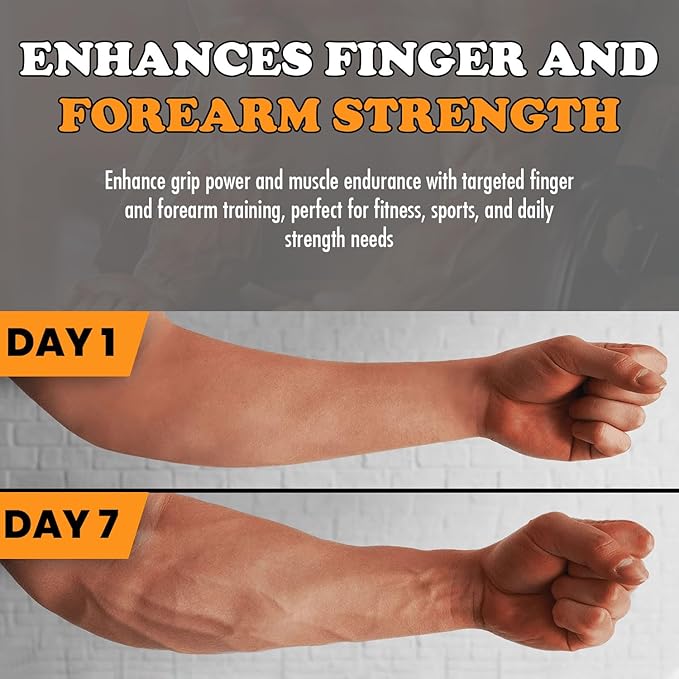 Adjustable Grip Strength Trainer Hand Gripper for Grip Strength, Forearm & Wrist Strengthener, Hand Exerciser for Strength Training & Therapy 11-220Lbs(5-100KG) | Orange