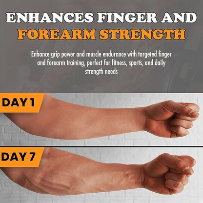 Adjustable Grip Strength Trainer Hand Gripper for Grip Strength, Forearm & Wrist Strengthener, Hand Exerciser for Strength Training & Therapy 11-220Lbs(5-100KG) | Orange