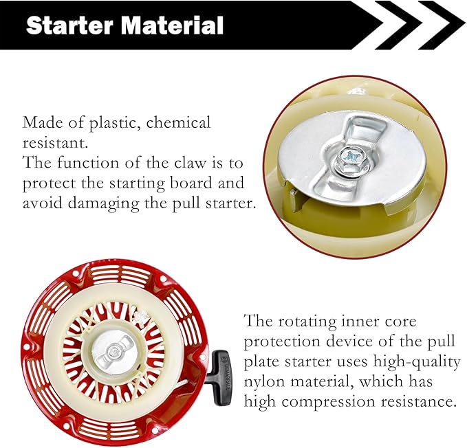 Recoil Starter Replacement for Honda Gx340 Gx390 11hp 13hp 28400-ZE3-W01ZA Oregon 31-060 Rotary 26-10379
